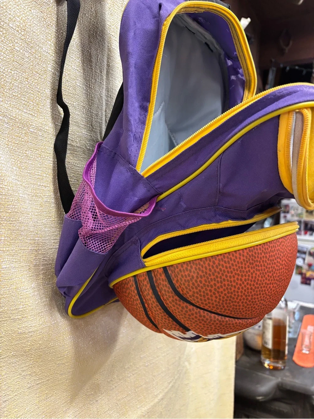 Lakers Kids Purple & Yellow Basketball Backpack